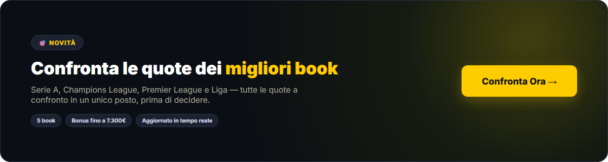 Confronta le quote dei migliori book